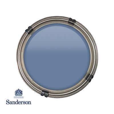 Luxury pot of Sanderson Cadet Blue paint