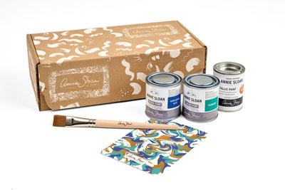 Scandinavian Paint Box Kit containing Luxury card and paints and paint brush