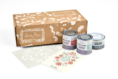 Scandinavian Paint Box Kit containing Luxury Stencil's and paints
