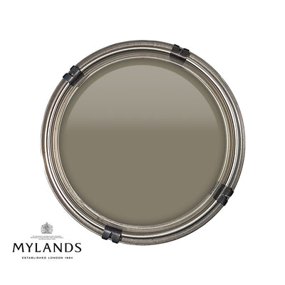 Luxury pot of Mylands Amber Grey paint