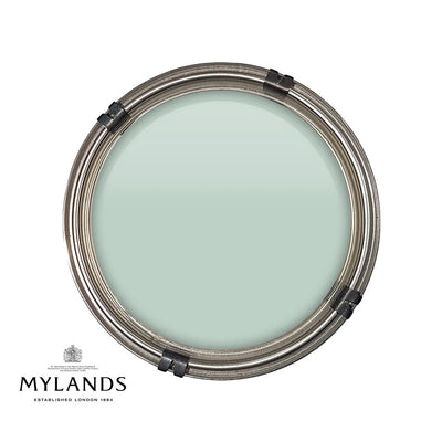 Luxury pot of Mylands Copper Green paint