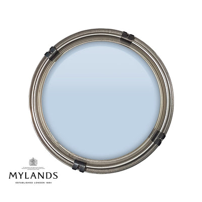 Luxury pot of Mylands Morning Blue paint