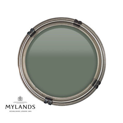 Luxury pot of Mylands Myrtle Green paint