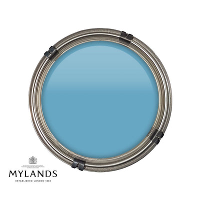 Luxury pot of Mylands Enamel Blue paint
