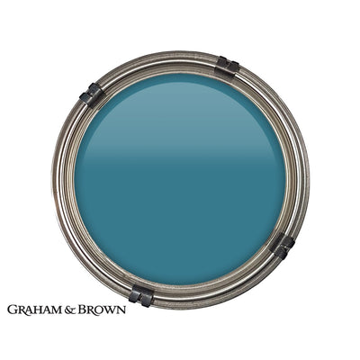 Luxury pot of Graham & Brown Teal the show paint